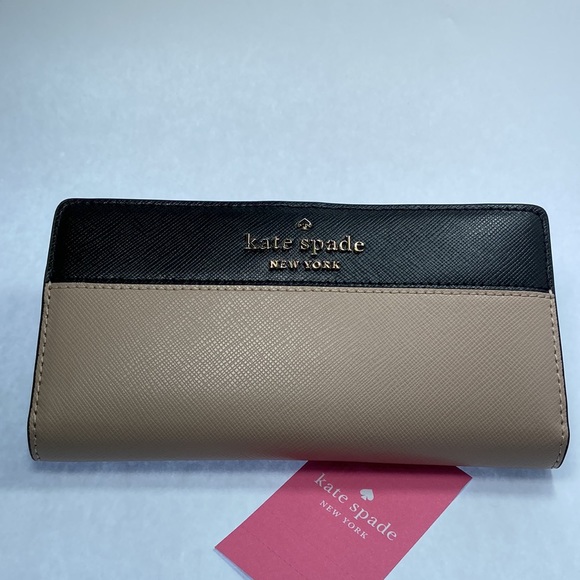Kate Spade  Staci Large Slim Bifold Wallet Color Block Pattern - Picture 12 of 12